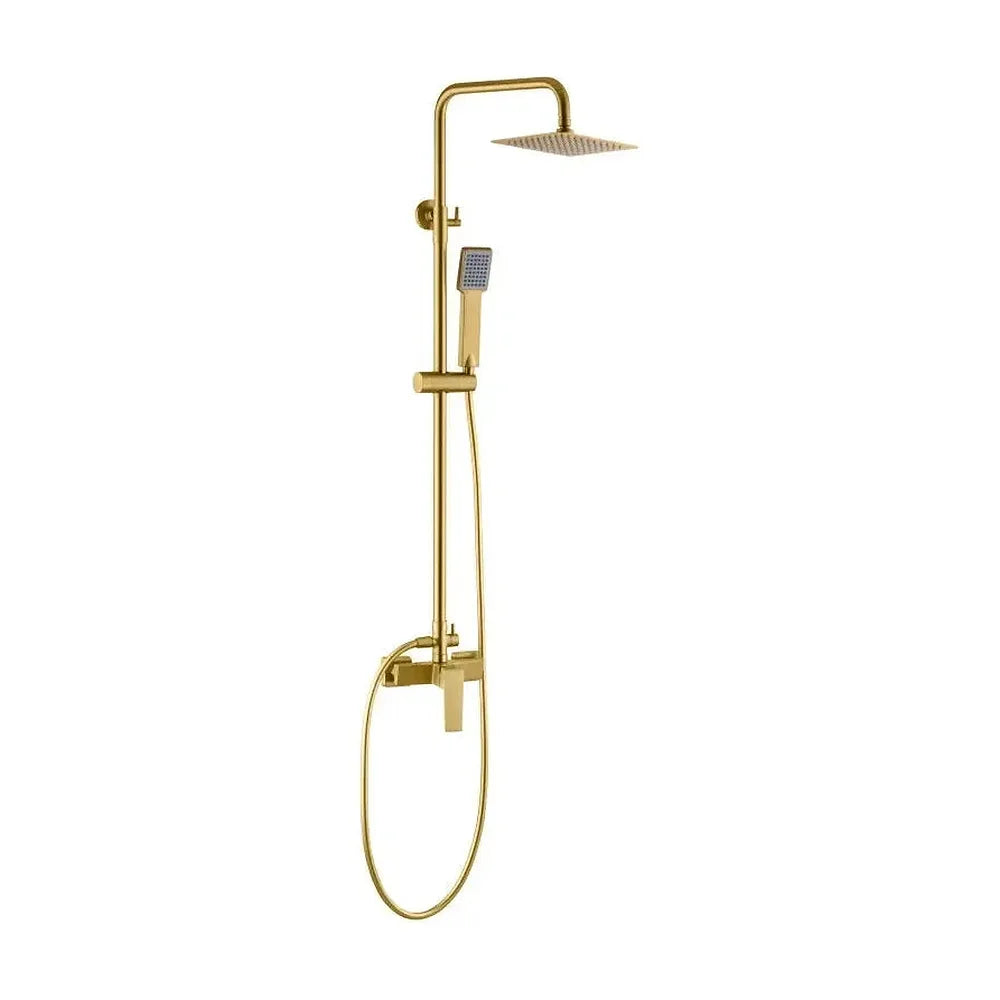 Barra de ducha monomando extensible de acero inoxidable con acabado oro cepillado Art Imex Imex