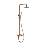 Extendable stainless steel shower bar single lever brushed rose gold finish Olimpo by Imex