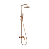 IMEX DELOS BDD055/ORC Barre de douche extractible en acier inoxydable avec finition or rose brossé delos