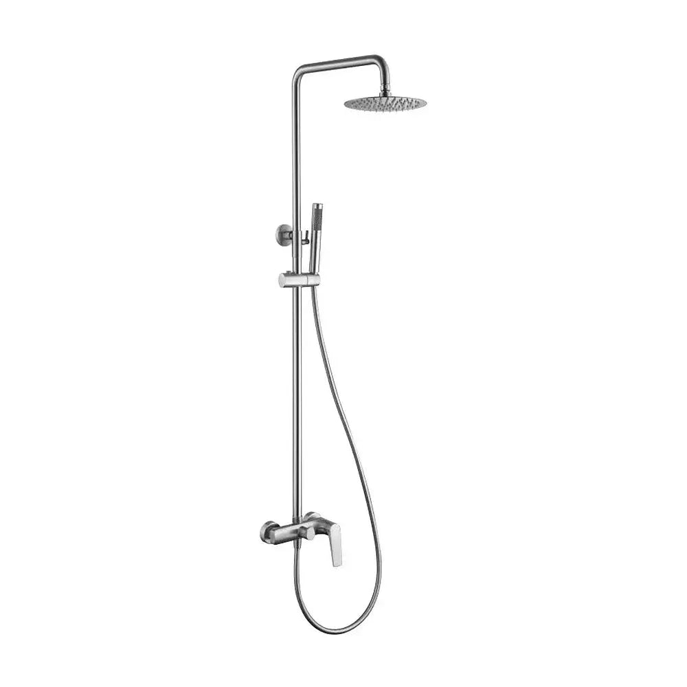 Barra de ducha monomando fabricada en acero inoxidable con acabado satinado Delos de Imex Imex