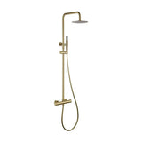 Stainless steel thermostatic shower bar with brushed gold finish Genova by Imex