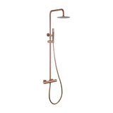 Thermostatic Shower Bar in Stainless Steel with Brushed Rose Gold Finish Genova by Imex