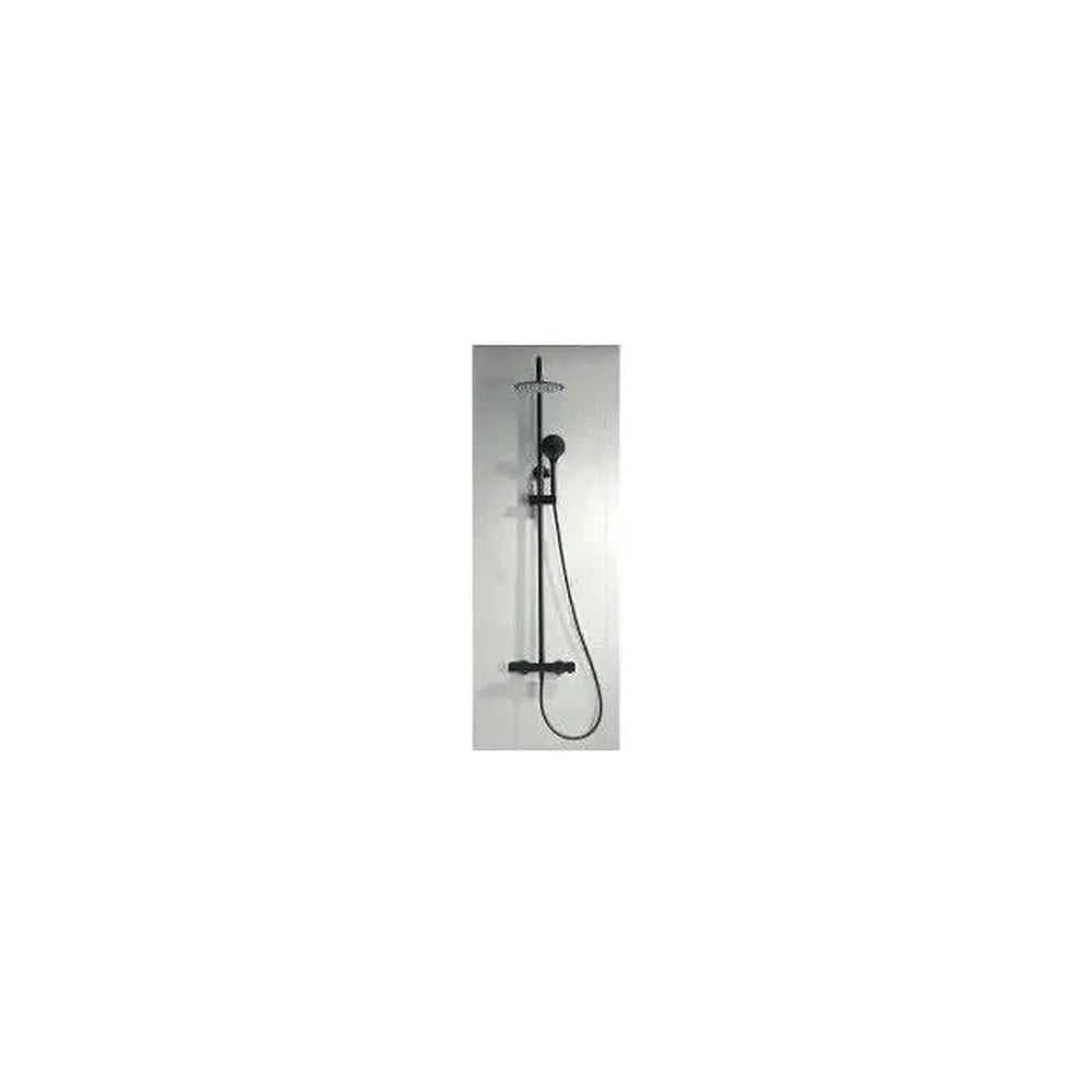 Barra de ducha termostática hecha de acero inoxidable con acabado negro mate Eco-kent de Imex Imex