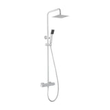 Stainless steel thermostatic shower bar with matte white finish Art by Imex