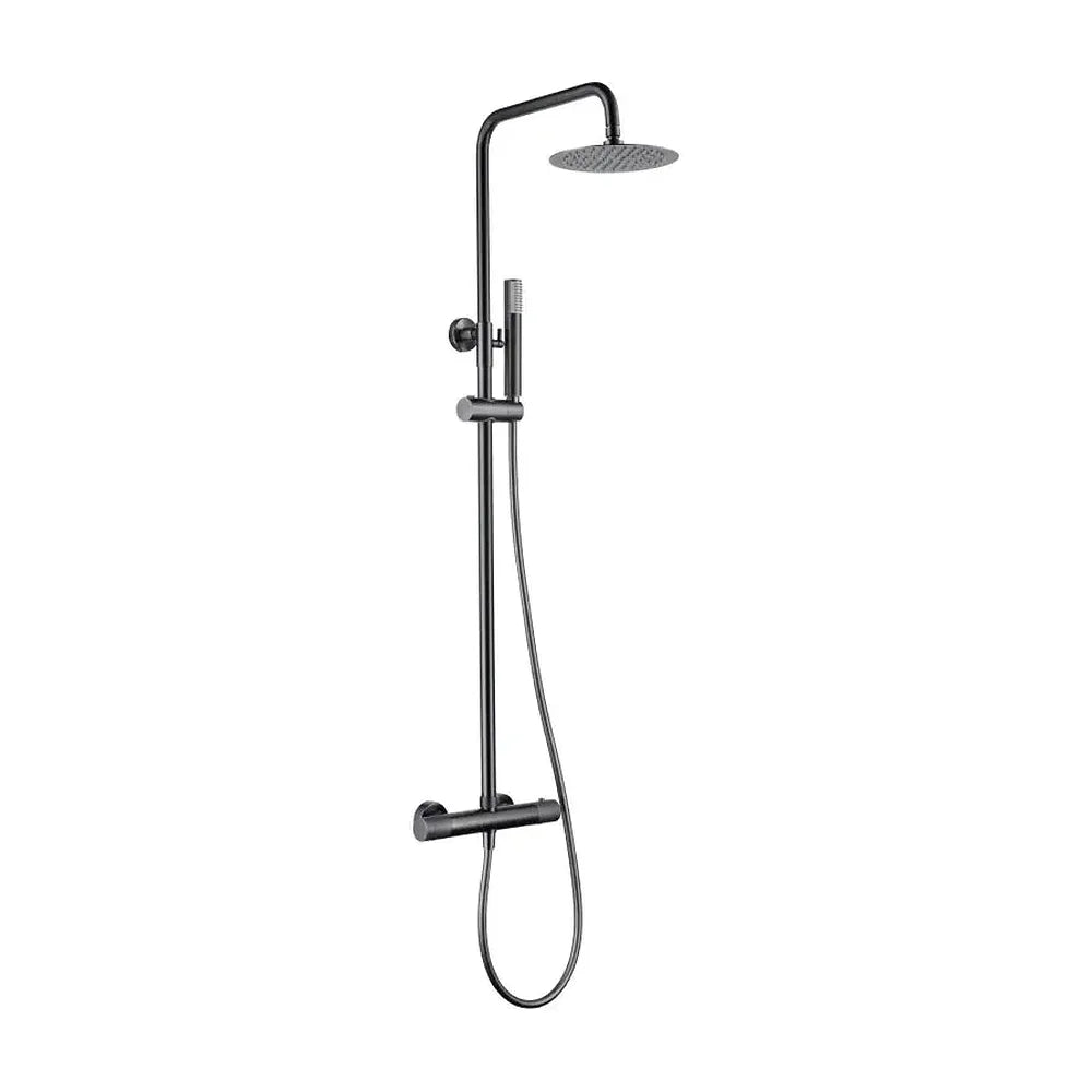 Barra de ducha termostática hecha de acero inoxidable con acabado negro metalizado Line de Imex Imex