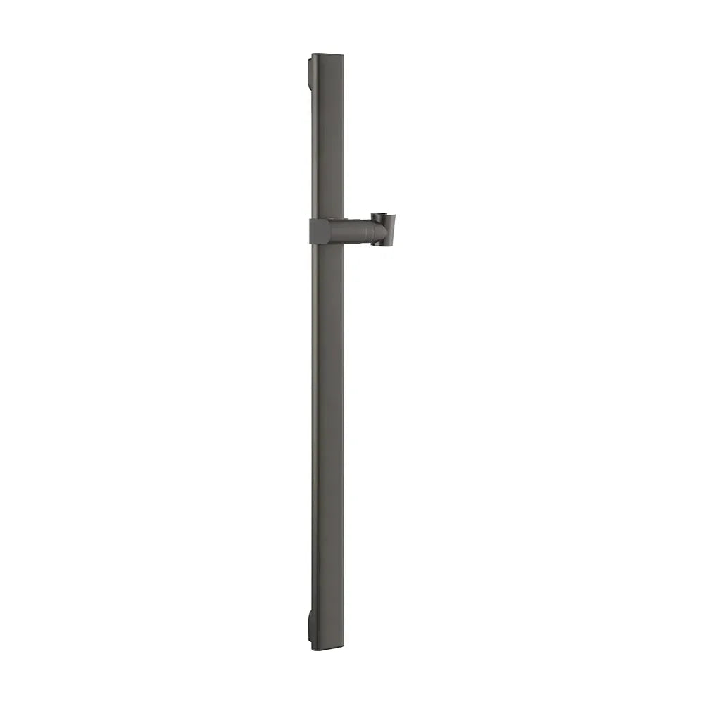 Detalle de acabado y materiales de BARRA SOPORTE MANGO DUCHA DESLIZ. CUADRADA DRAVA BLACK GUN METAL IMEX