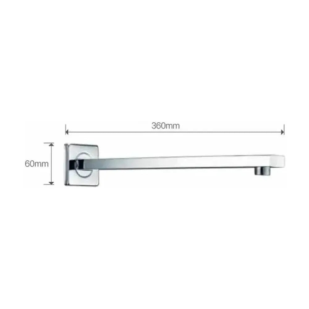 Vista principal de Brazo de ducha cuadrado cromado Imex 40 cm