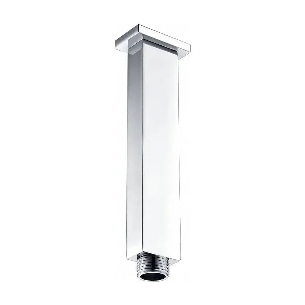 Brazo para rociador de ducha de techo con una base rectangular acabado cromado de Imex Imex