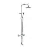 Thermostatic bath and shower column with modern design and chrome finish Line by Imex
