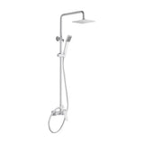 Shower column with brass faucet and matte white finish Art by Imex