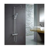 Thermostatic shower column with mixer tap modern design and chrome finish Londres by Imex