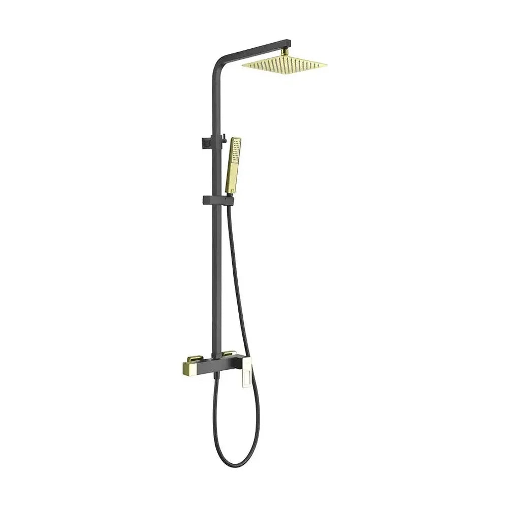 Columna de ducha con una barra de acero inoxidable de acabado negro oro Suecia de Imex Imex