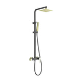 Stainless steel shower column with black gold finish bar Suecia by Imex
