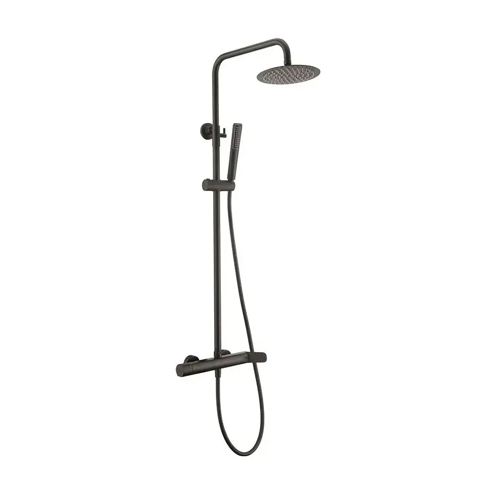 Columna de ducha con una barra extensible de diseño moderno en color negro mate Dinamarca de Imex Imex