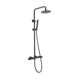 Black matte shower column with extendable rail modern design Dinamarca by Imex