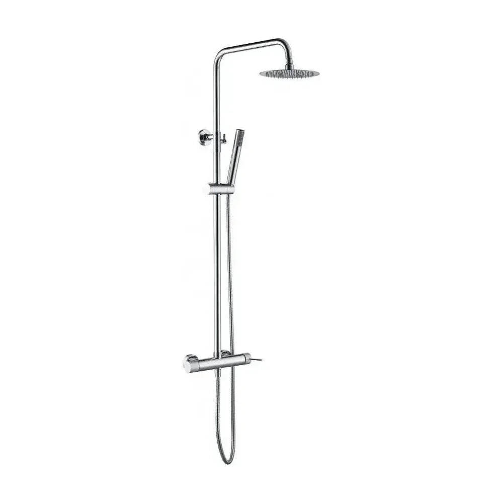 Columna de ducha con una grifería de diseño monomando de acabado cromado Line de Imex Imex