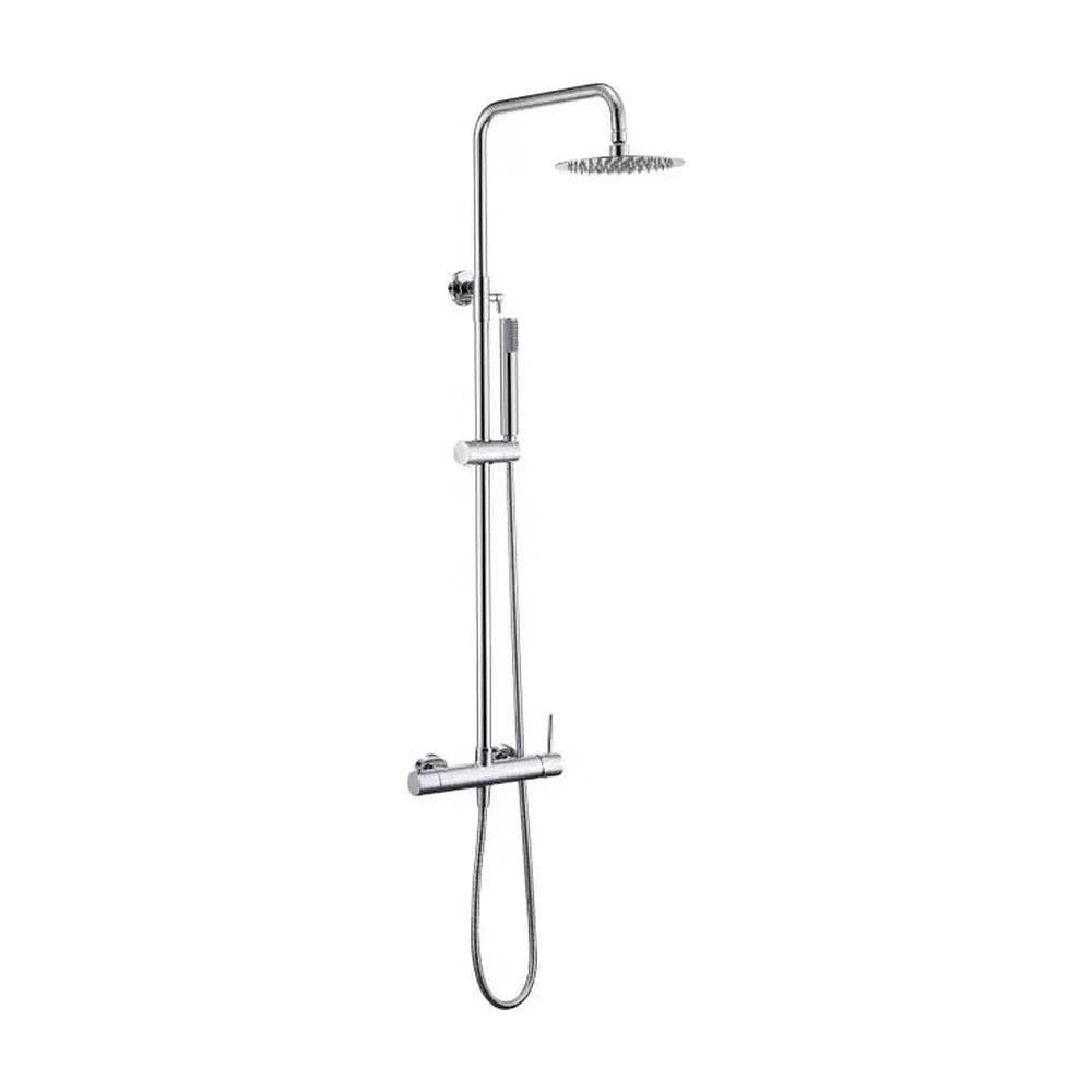 Columna de ducha de altura regulable con distribuidor integrado fabricada en latón cromado Monza de Imex Imex