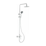 Columna de ducha de diseño extensible y moderno con un acabado blanco mate Luxor de Imex