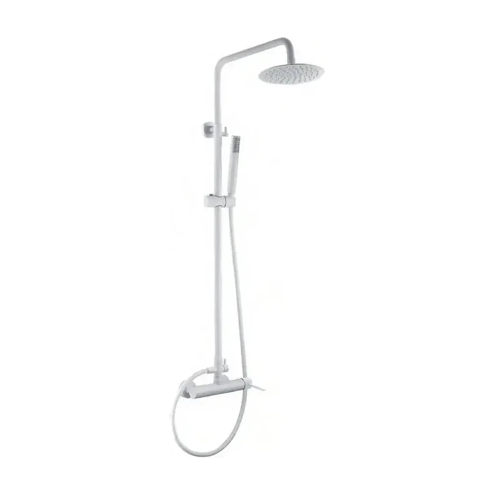 Columna de pared para ducha empotrada de diseño moderno en color blanco mate stick Milos de Imex Imex