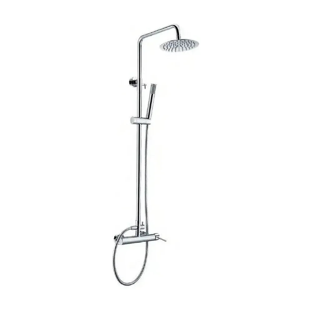 Columna de pared para ducha empotrada de diseño moderno de acabado cromado stick Milos de Imex Imex