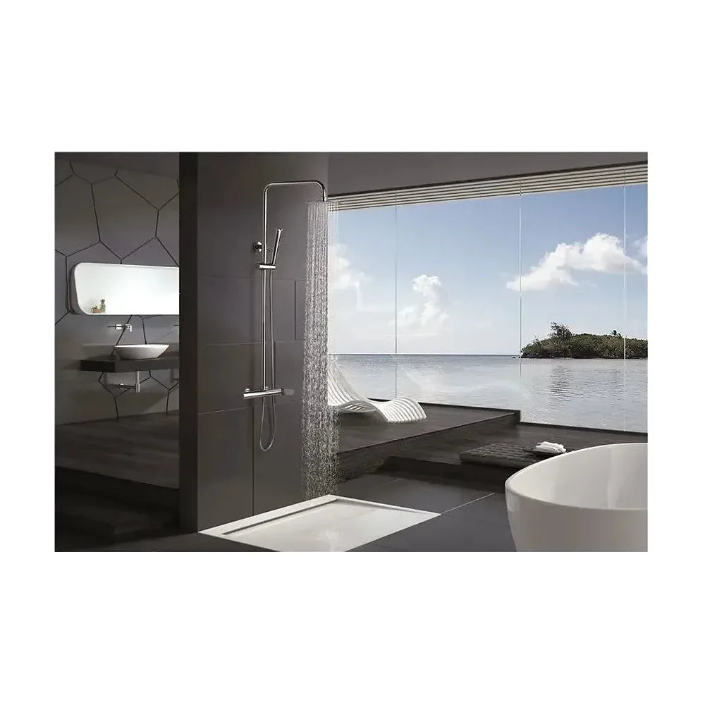 Vista principal de Columna para ducha con una barra extensible hasta los 125 cm de acabado cromado Dinamarca de Imex