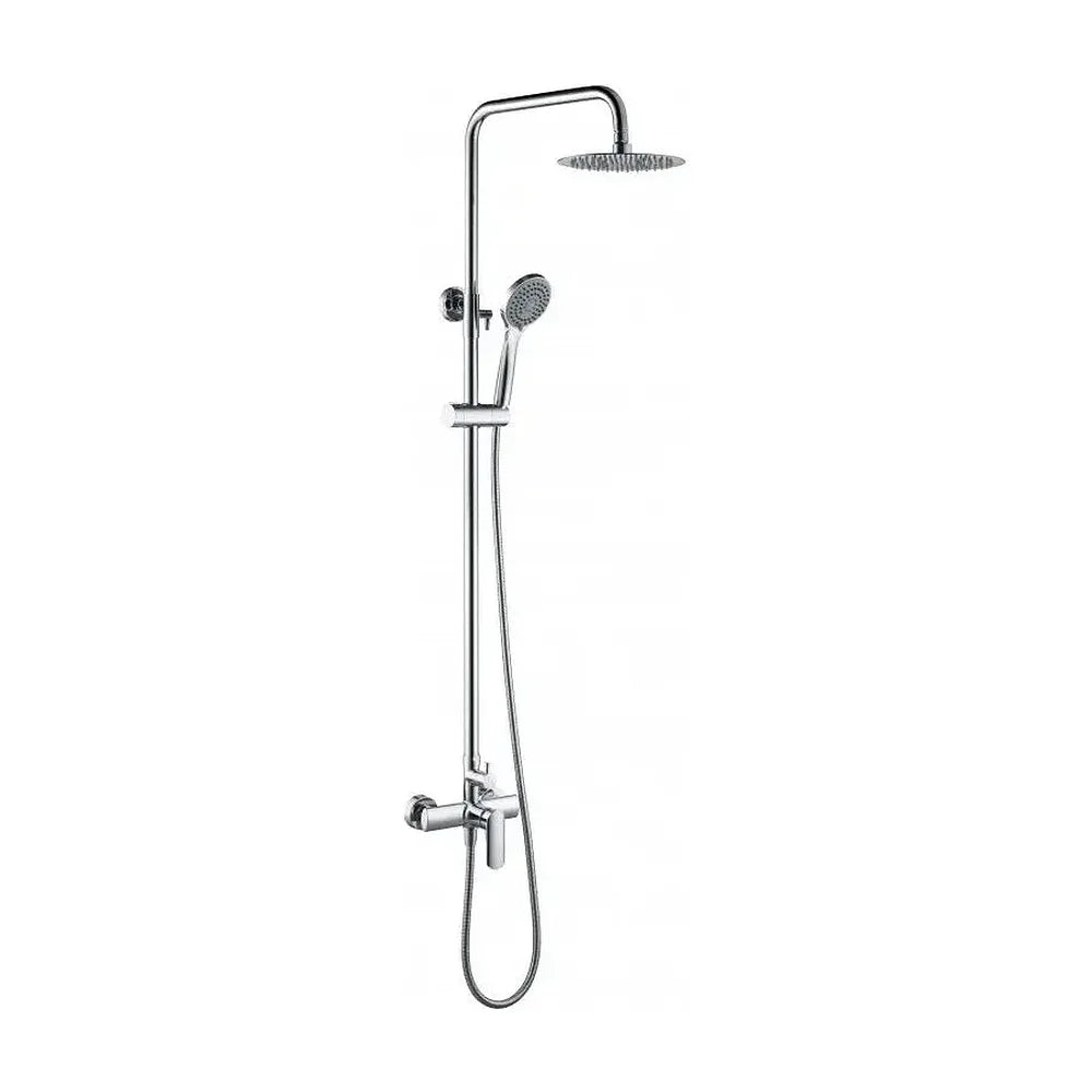 Columna para ducha de diseño moderno y monomando con un acabado cromada Ural de Imex Imex