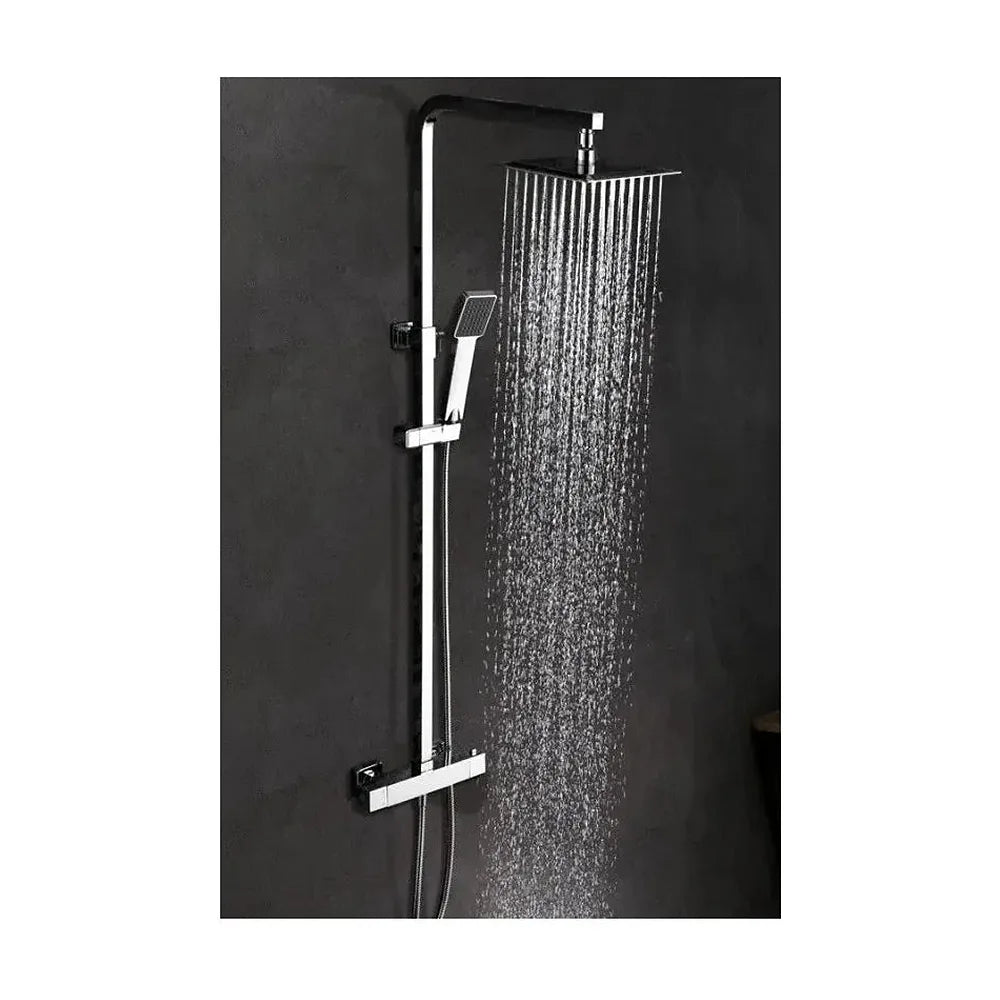 Vista principal de Columna termostática para ducha con un grifo integrado fabricado en latón Vigo de Imex