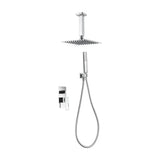 Shower set with brass faucet, modern design and chrome finish, estocolmo Suecia by Imex