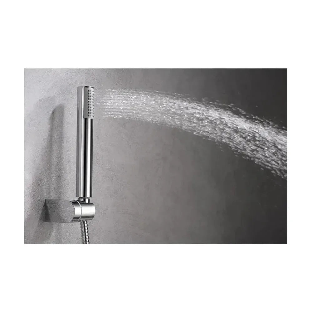 Vista principal de Conjunto de ducha empotrado con grifo monomando y acabado cromado stick Milos de Imex