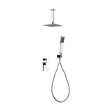 Ensemble de douche monocommande encastré avec douchette et pommeau de douche finition chromée Fiyi Imex