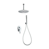Ensemble de douche monocommande encastré avec douchette et pommeau de douche finition chromée paros Delos Imex