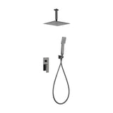 Ensemble de douche monocommande encastré à 2 voies avec finition noir métallisé catania Pisa Imex
