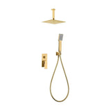 Concealed shower set single handle 2 way brushed gold finish catania Pisa by Imex