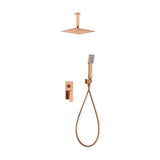 Built in 2 way single lever shower set with brushed rose gold finish catania Pisa by Imex