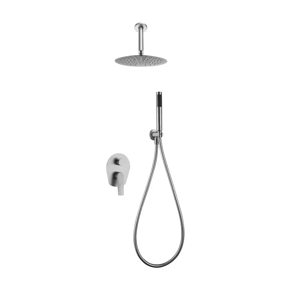 Conjunto de ducha monomando empotrado de acero inoxidable acabado satinado paros Delos de Imex Imex