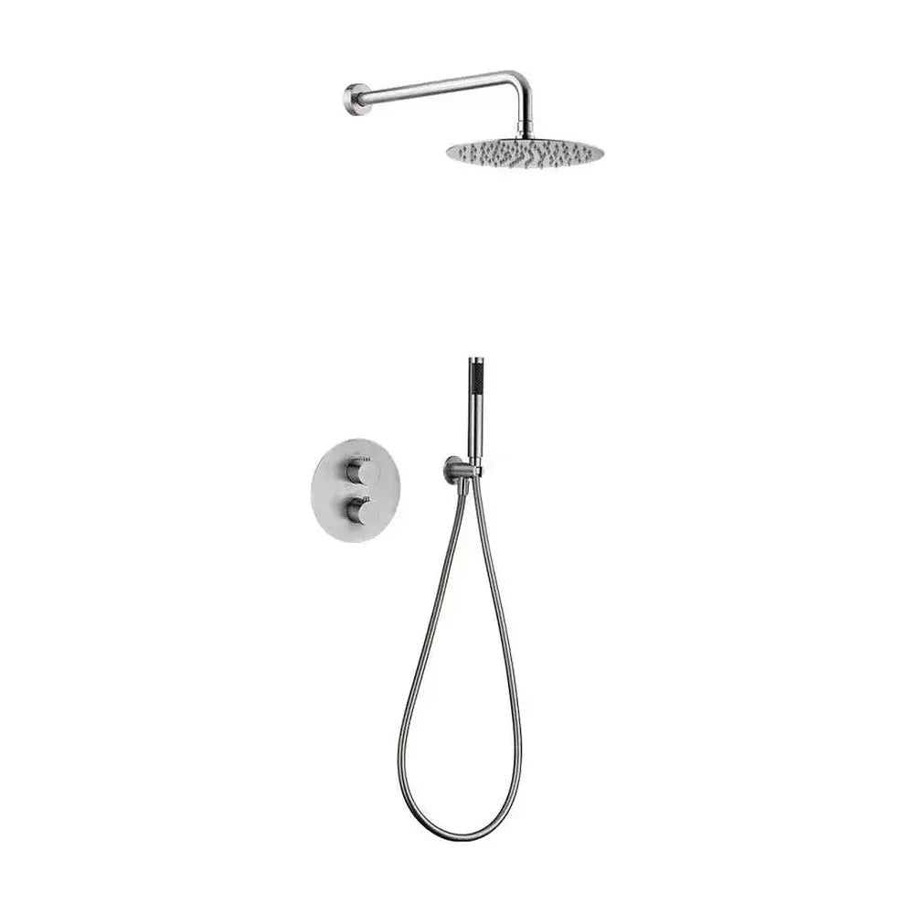 Conjunto de ducha termostática de diseño empotrada de acero inoxidable Moscu de Imex Imex