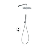 Conjunto de duche termostático de encastrar IMEX NAPOLES GTN047 com pulverizador de parede, acabamento cromado, Naples