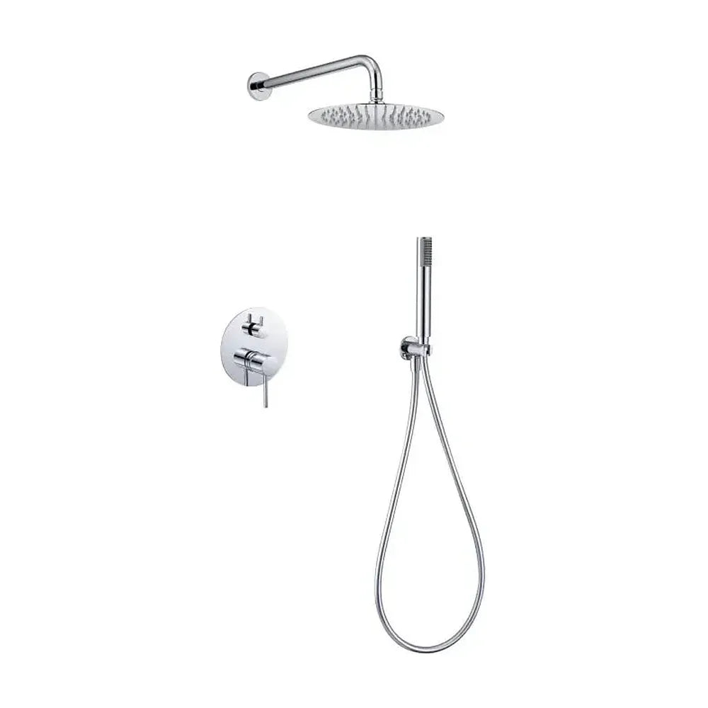 Conjunto de grifo empotrado de 2 vías con ducha de mano en acero y latón cromado monza de Imex Imex