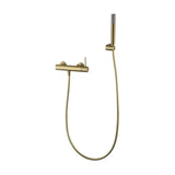 Single Lever Faucet Set with Hand Shower Brass Brushed Gold Finish Monza by Imex