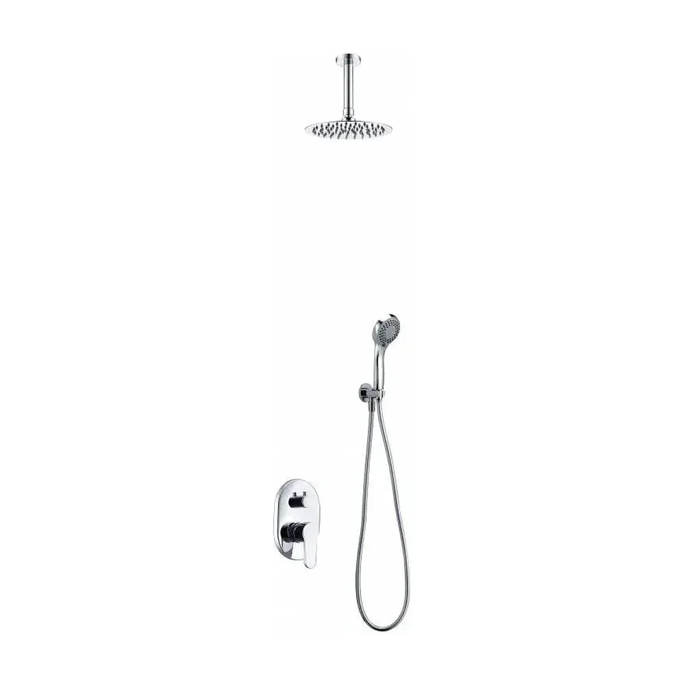 Conjunto de pared para ducha de diseño moderno con un acabado cromado mónaco Oslo de Imex Imex