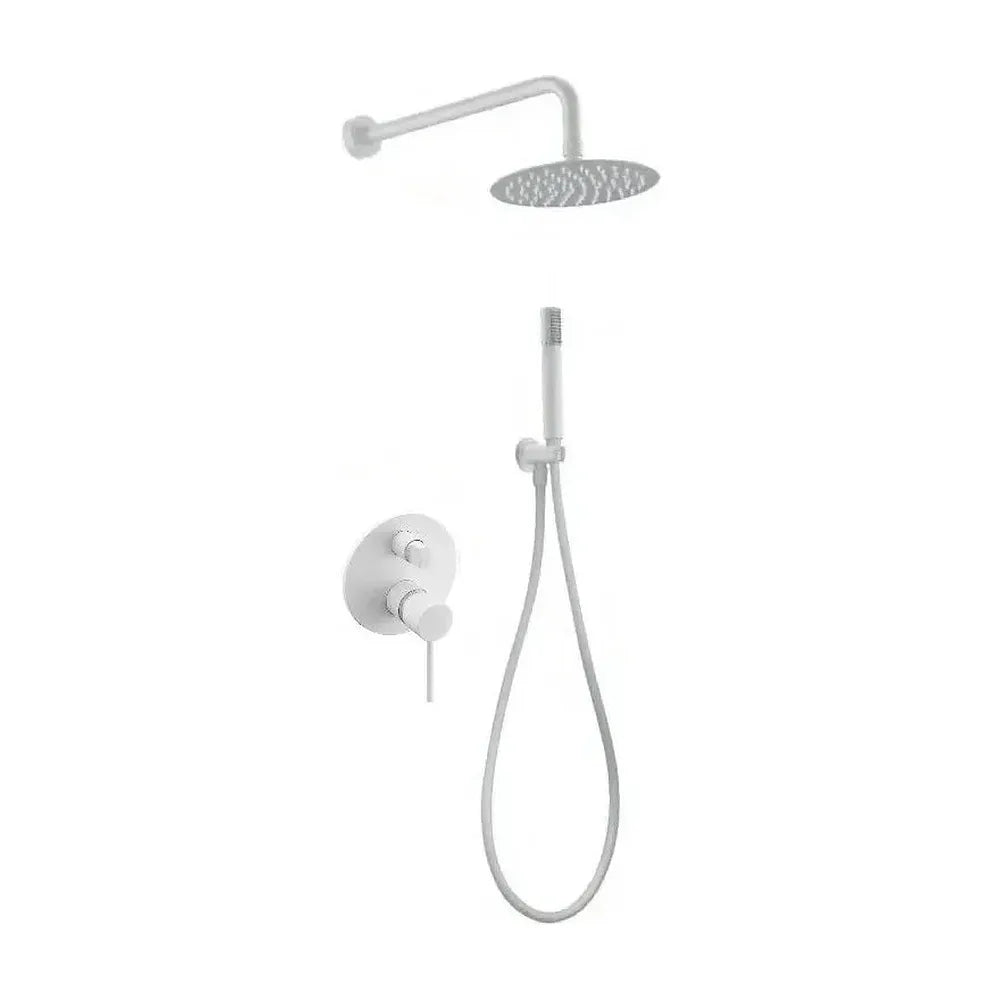 Conjunto de pared para ducha empotrada de diseño moderno en color blanco mate stick Milos de Imex Imex