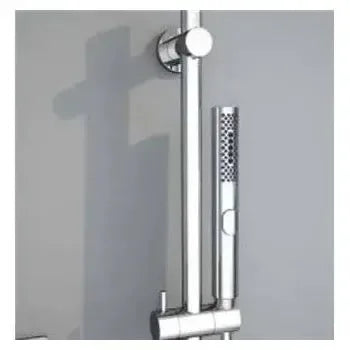 Vista principal de Conjunto de pared para ducha empotrado de diseño moderno con un acabado cromado Aruba de Imex