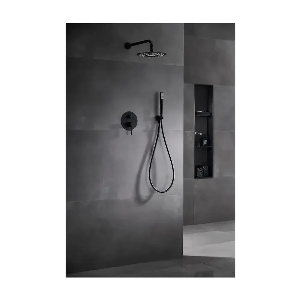 Vista principal de Conjunto ducha empotrado Imex Monza Black Gun Metal 2 vías