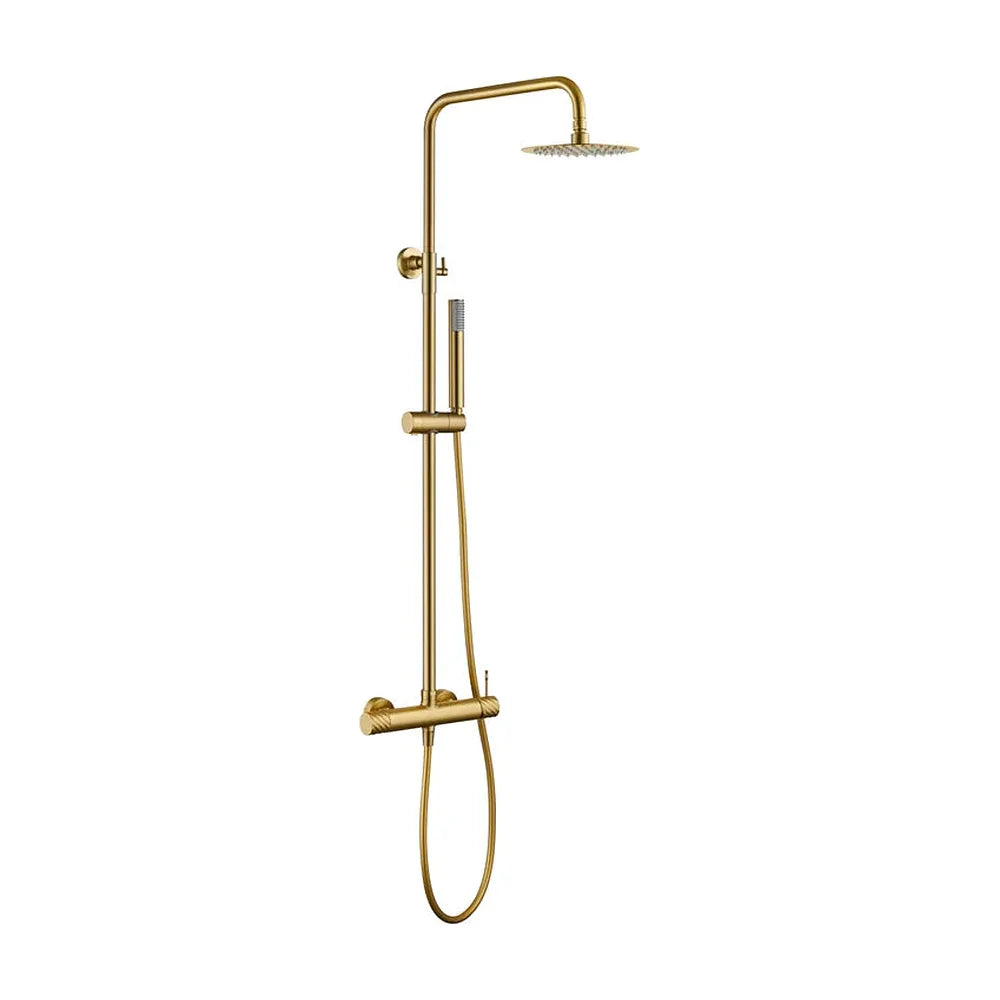 Conjunto ducha monomando Bless oro cepillado Imex Imex