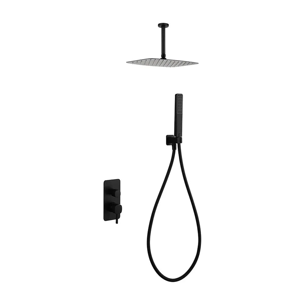 Conjunto ducha monomando empotrado Arezzo negro mate Imex Imex