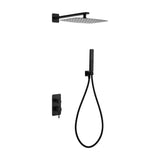 Conjunto Ducha Monomando Empotrado Firenze Negro Mate Imex