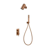 Conjunto Ducha Monomando Empotrado Toscana Con Rociador Tube Imex Oro rosa cepillado