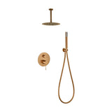 Conjunto Ducha Monomando Empotrado Piamonte Oro Rosa Cepillado Imex