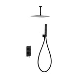 Conjunto ducha monomando empotrado Sassari negro mate Imex