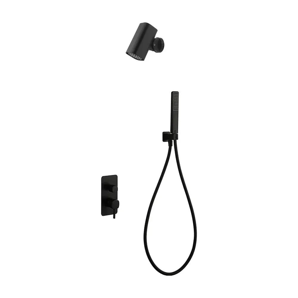 Conjunto Ducha Monomando Empotrado Toscana Con Rociador Tube Imex Negro Imex